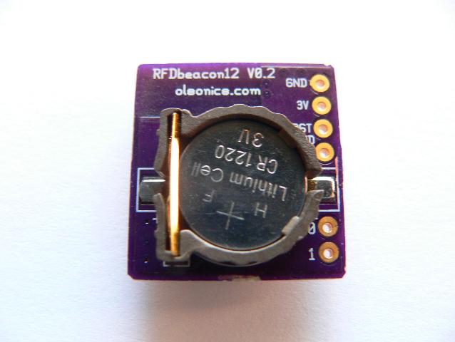 RFduino Beacon RFDbeacon12 bottom CR1220 battery